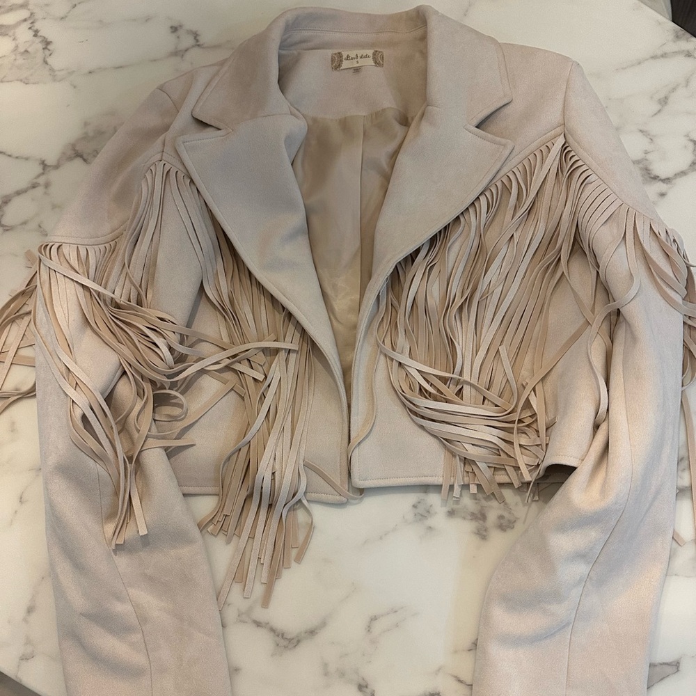 Altar’d State Fringe Suede Jacket Small